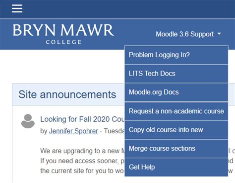 bryn mawr moodle login